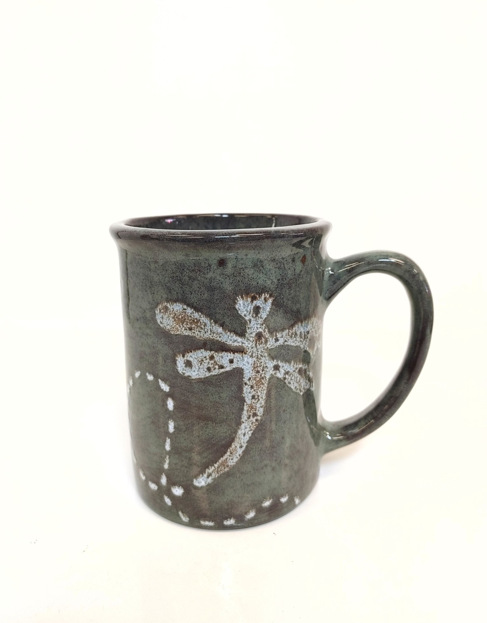 Clayworks & Candles Dragonfly Large Handled Mug