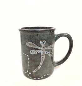 Clayworks & Candles Dragonfly Large Handled Mug -D196