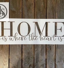 Stencil S0784 - Home is where the heart is