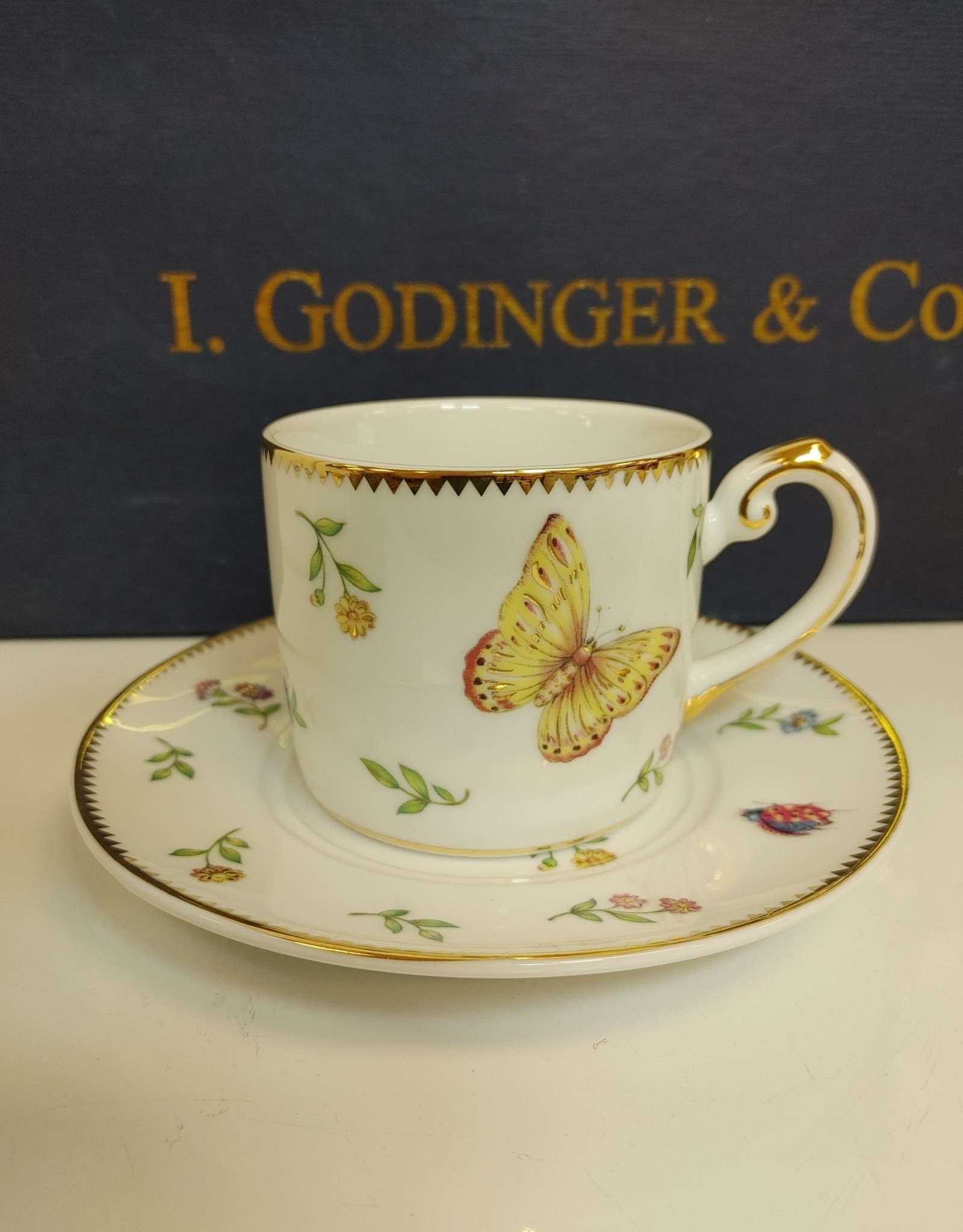 I. Godinger & Co. Set of 4 Coffee Cup/Saucer