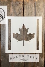Baker's Nest Canada Flag Barn Quilt Stencil - Small 10"