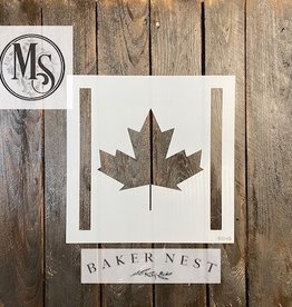 Baker's Nest Canada Flag Barn Quilt Stencil - Small 10"