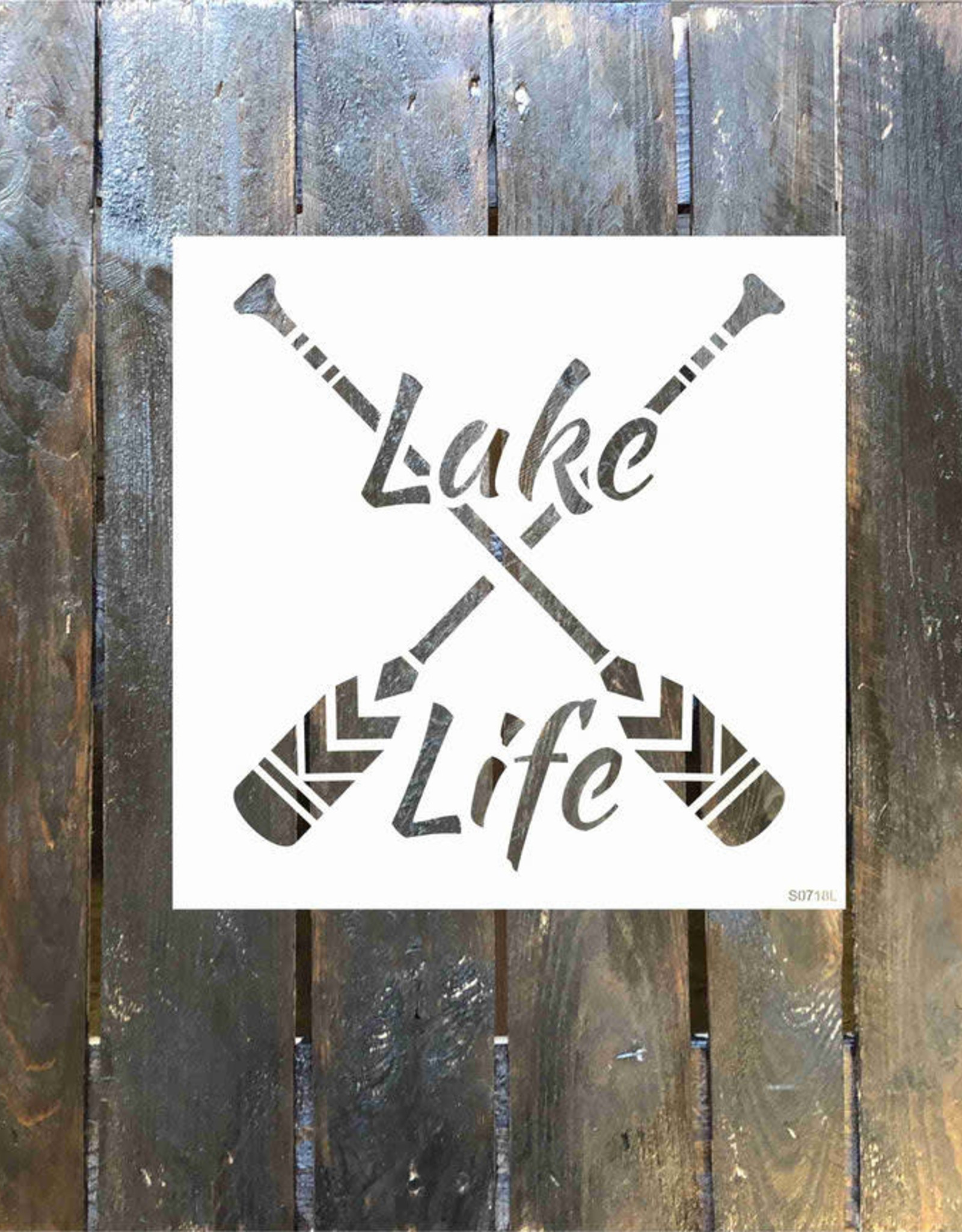 Stencil S0718S - Lake Life - paddles