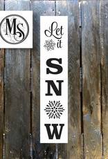 Stencil S0413 - Let It Snow, vertical sign