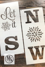 Stencil S0413 - Let It Snow, vertical sign