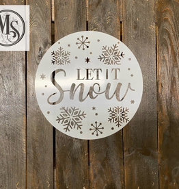 Stencil S0772 - Round 12" - Let It Snow