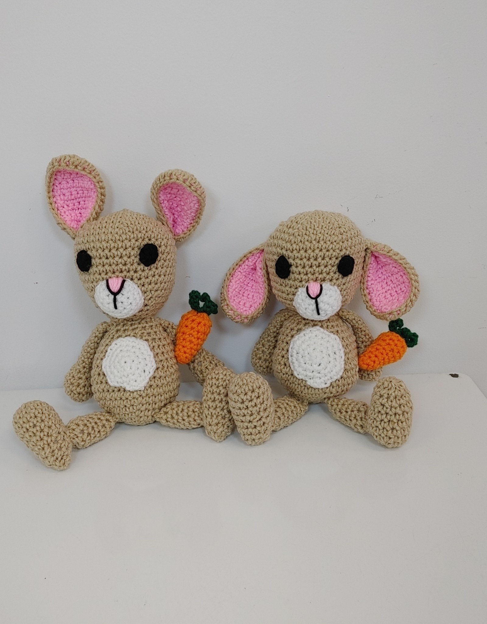 Crocheted Small Stuffie -  Bunny w/Carrot