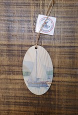 Wood Ornament #c1296 - Sailboat