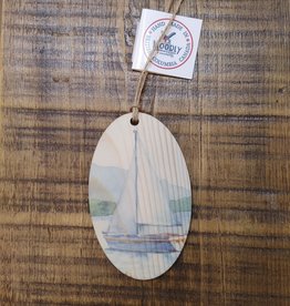 Wood Ornament #c1296 - Sailboat