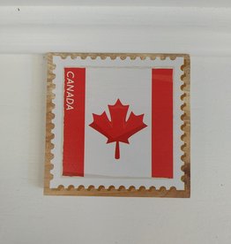 Solid Maple Wood Coaster #1073  - Canada Stamp