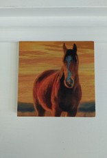 Solid Maple Wood Coaster #1647  - Horse