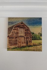 Solid Maple Wood Coaster #786  - Barn