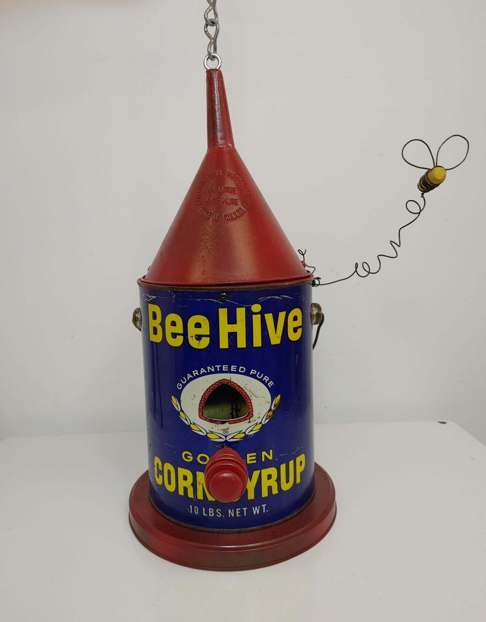 Large Bee Hive Corn Syrup Birdhouse