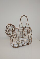 Wire Cow Egg Basket w/eggs