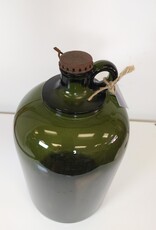 Vintage Green 2 Gallon Dominion Glass Jug w/fingerhold