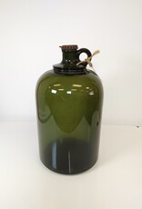 Vintage Green 2 Gallon Dominion Glass Jug w/fingerhold