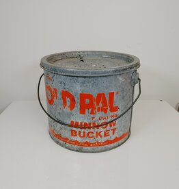 Vintage Woodstream Old Pal Floating Minnow Bucket-Galvanized