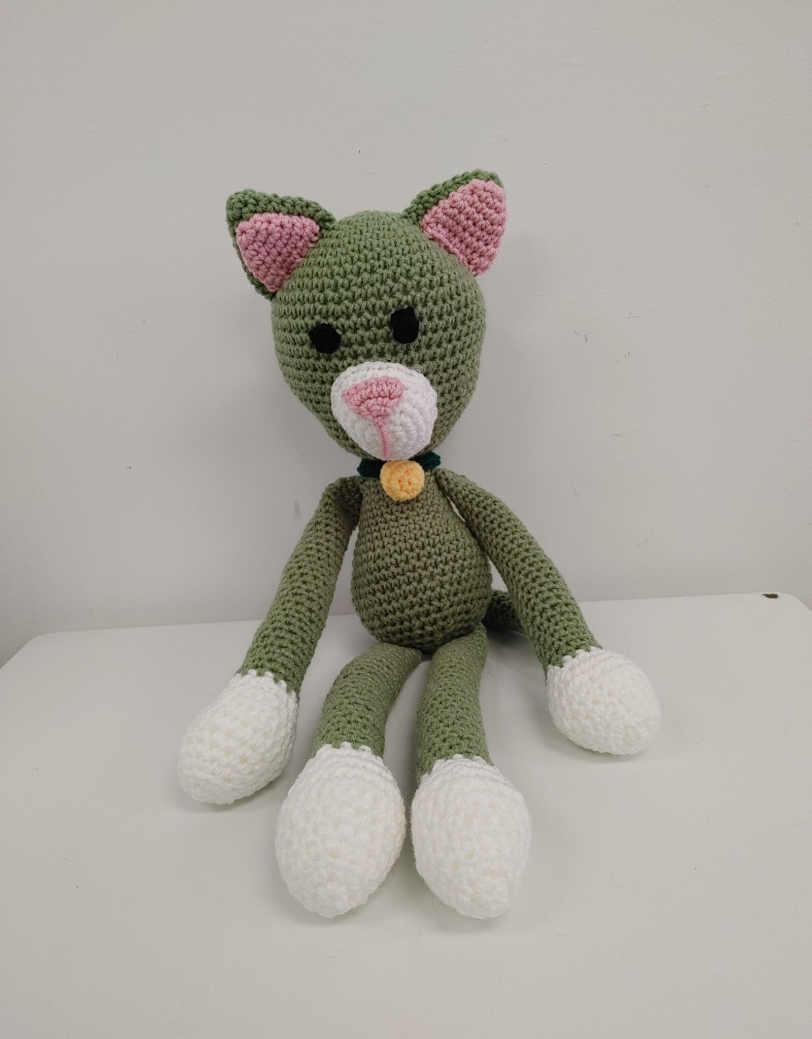 Crocheted Medium Stuffie - Cat (various colours)