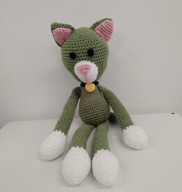 Crocheted Medium Stuffie - Cat (various colours)