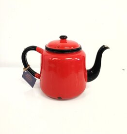 Red/Black Enamel Teapot