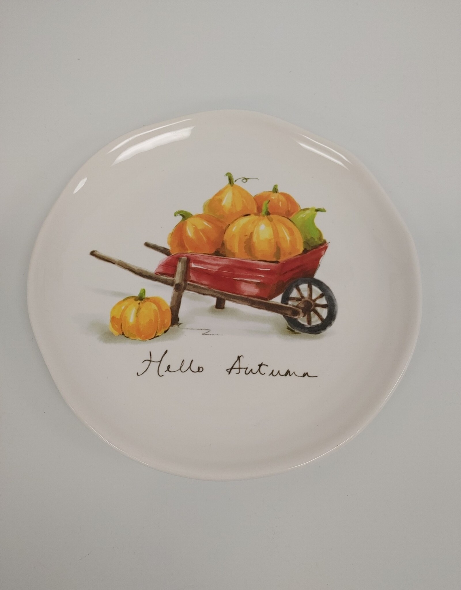 Pier 1 Ironstone Plate - Hello Autumn