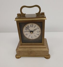 Vintage 49 Avenue Napoleon 8 Jours Brass Alarm Clock