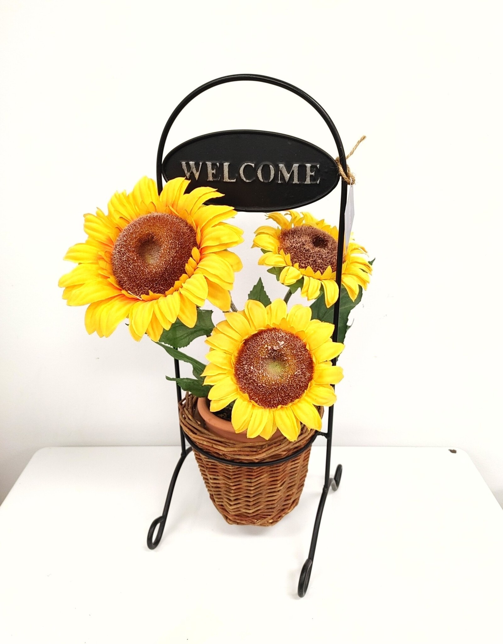 Potted Sunflower Welcome Stand