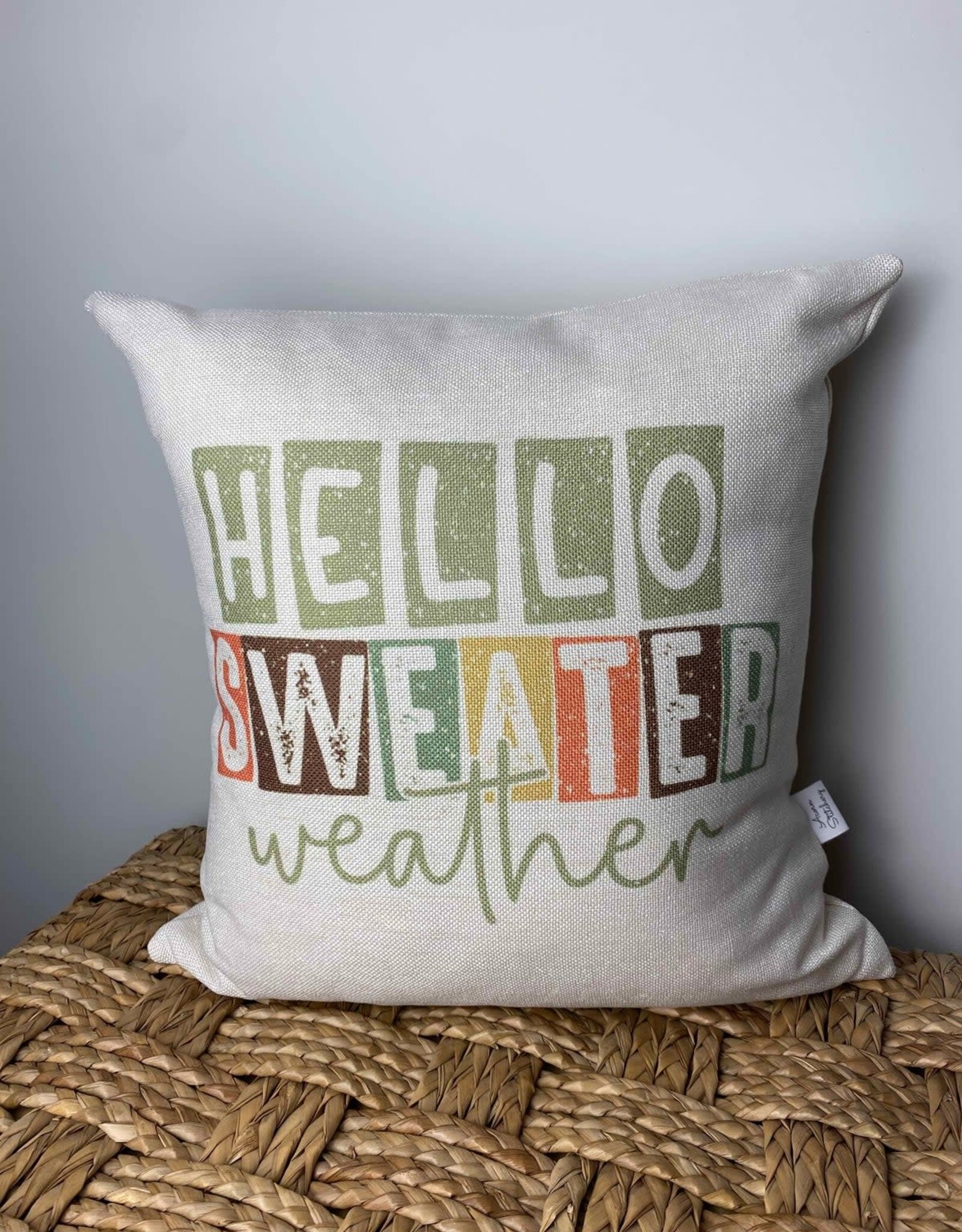 Hello Sweater Weather Pillow
