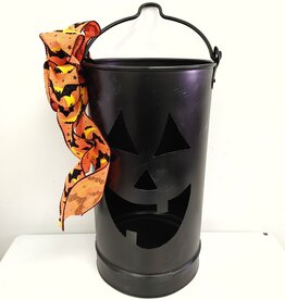 Large Black Vintage Can Pumpkin