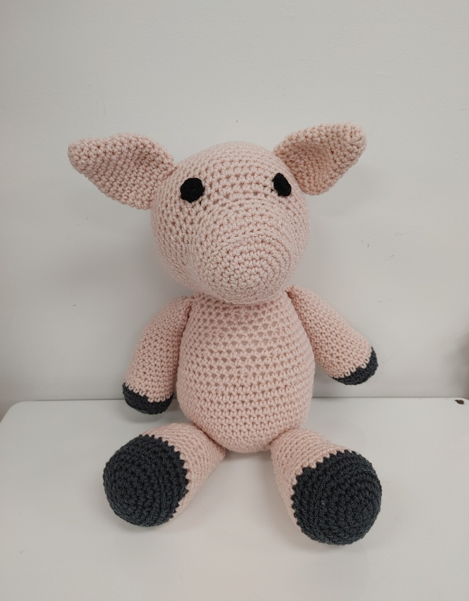 Crocheted Large Stuffie - Pig