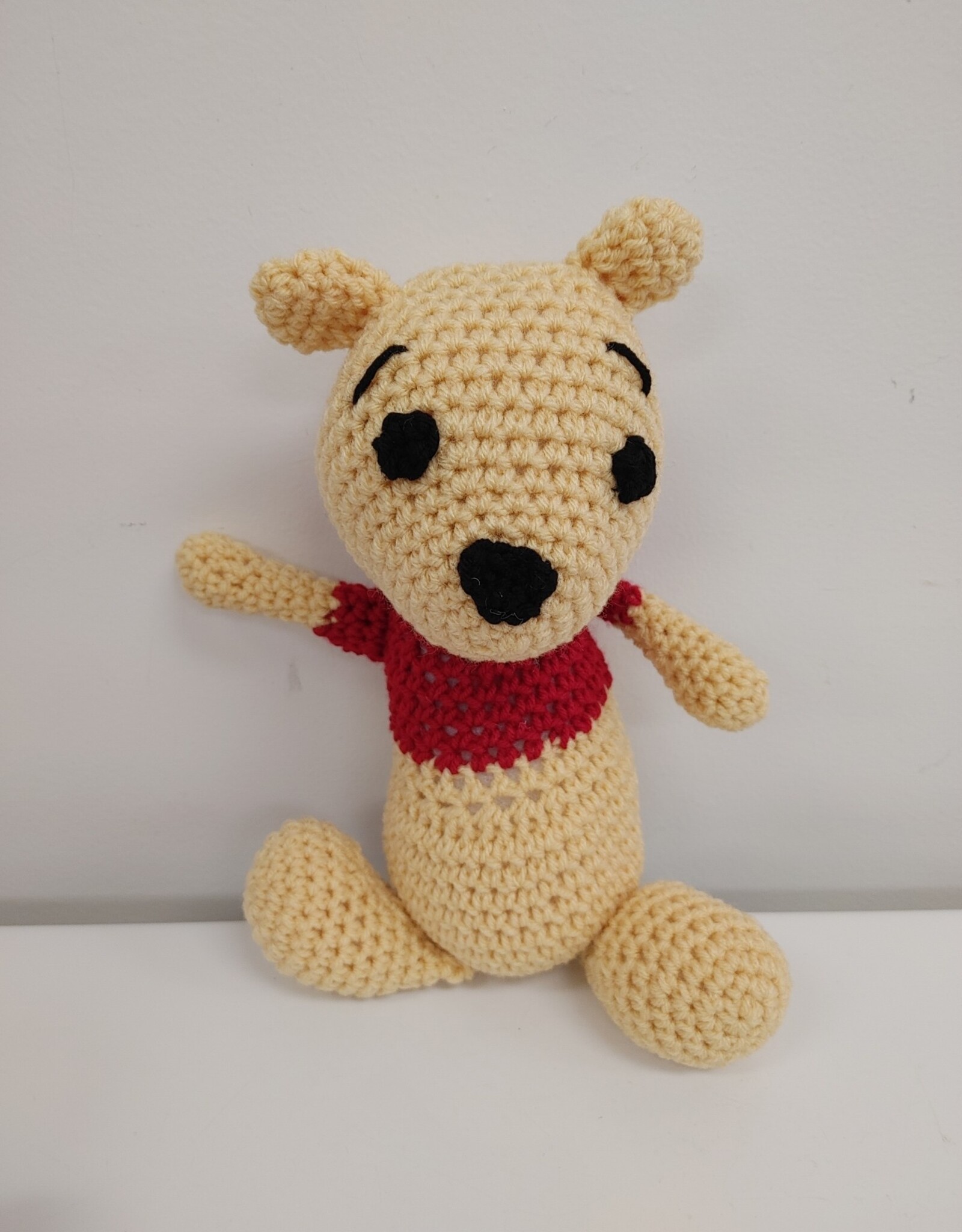 Crocheted Small Stuffie - Pooh Bear
