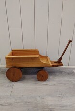 Vintage Handmade Wooden Wagon - garden/planter