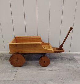 Vintage Handmade Wooden Wagon - garden/planter