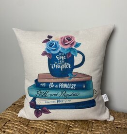 One More Chapter (blue books) Pillow