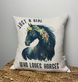 Just A Girl Who Loves Horses #2 Pillow
