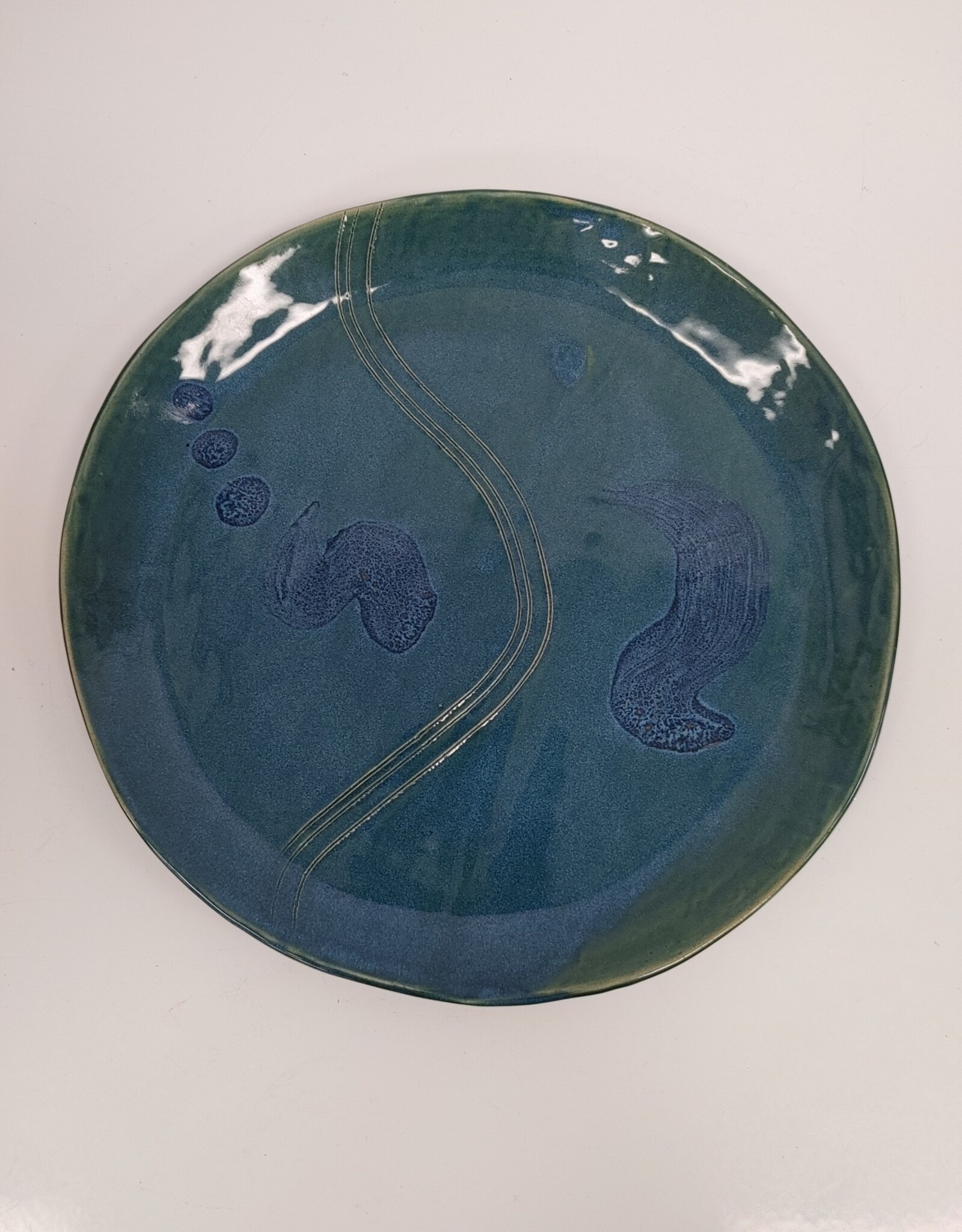 Teal Pottery Platter