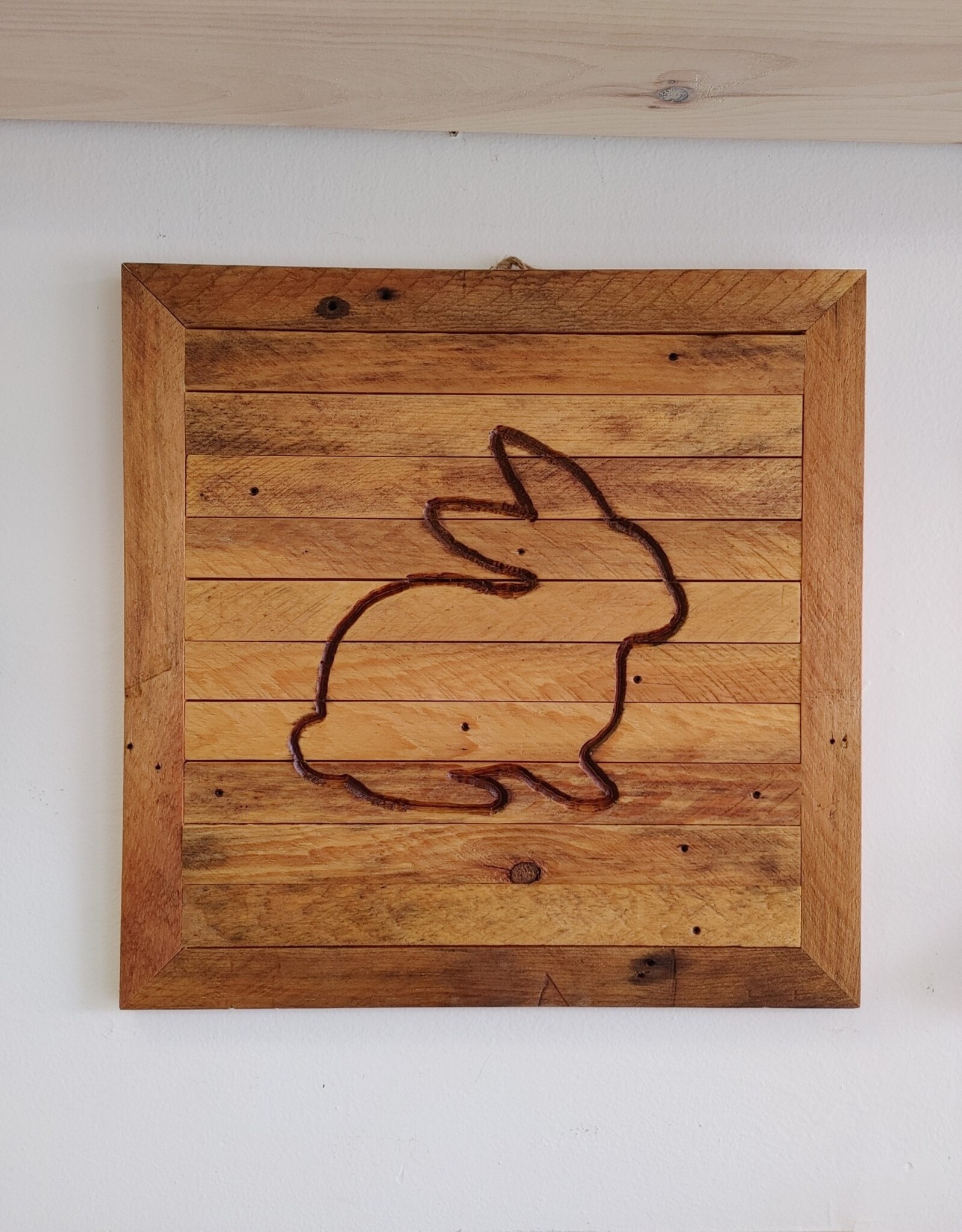Reclaimed Wood Wall Art - Bunny