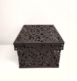 Metal Decorative Box w/hinged lid