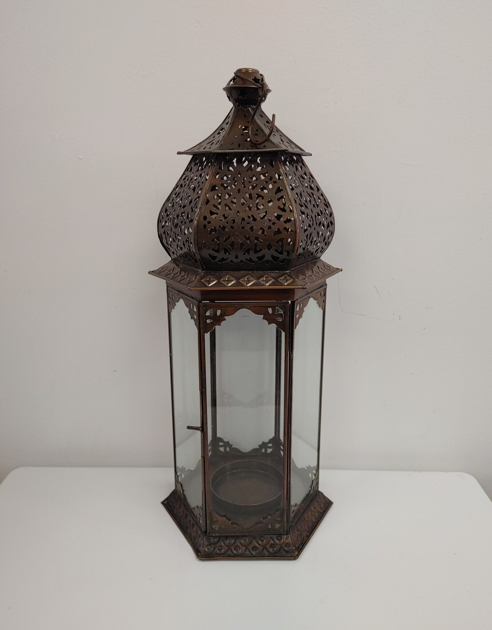 Ornate Brown Metal Lantern