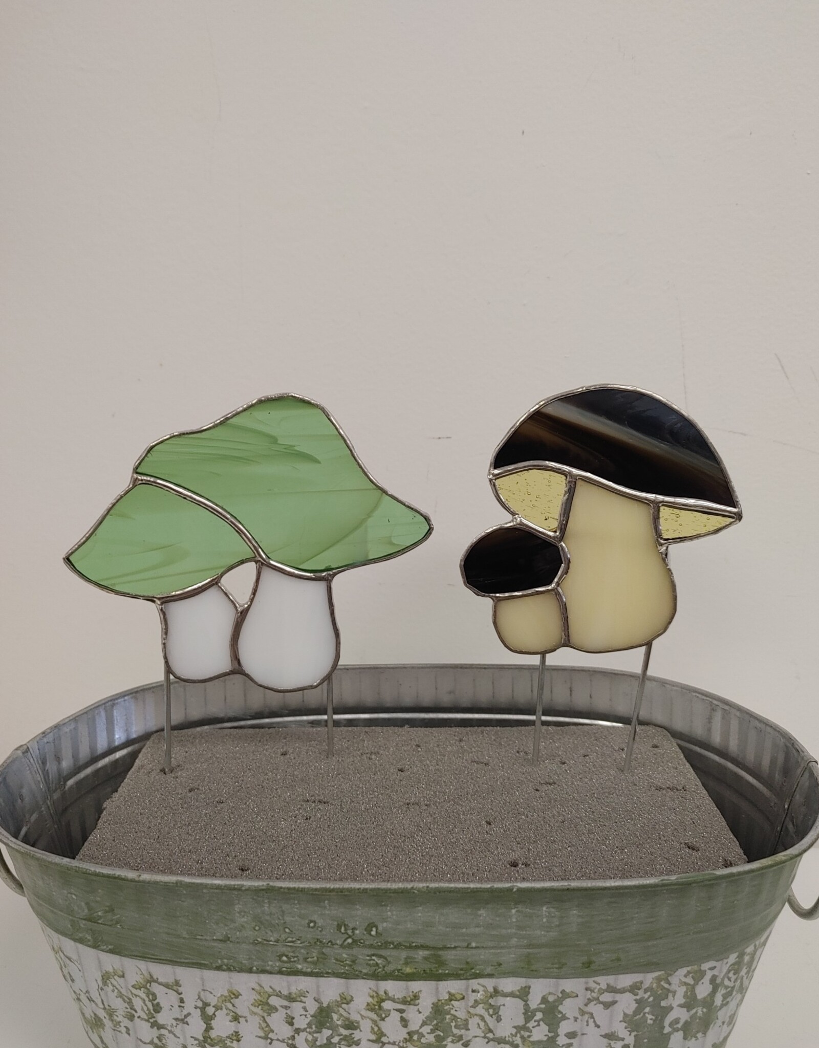 Stained Glass Double Mushroom