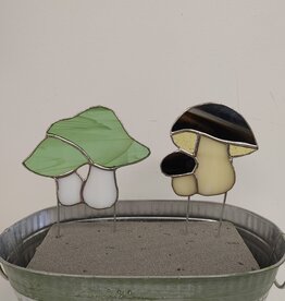 Stained Glass Double Mushroom