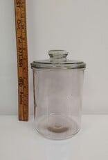 Vintage Clear Glass Jar w/lid