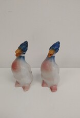 Vintage Pair of Mallard Duck Figurines - hand-painted