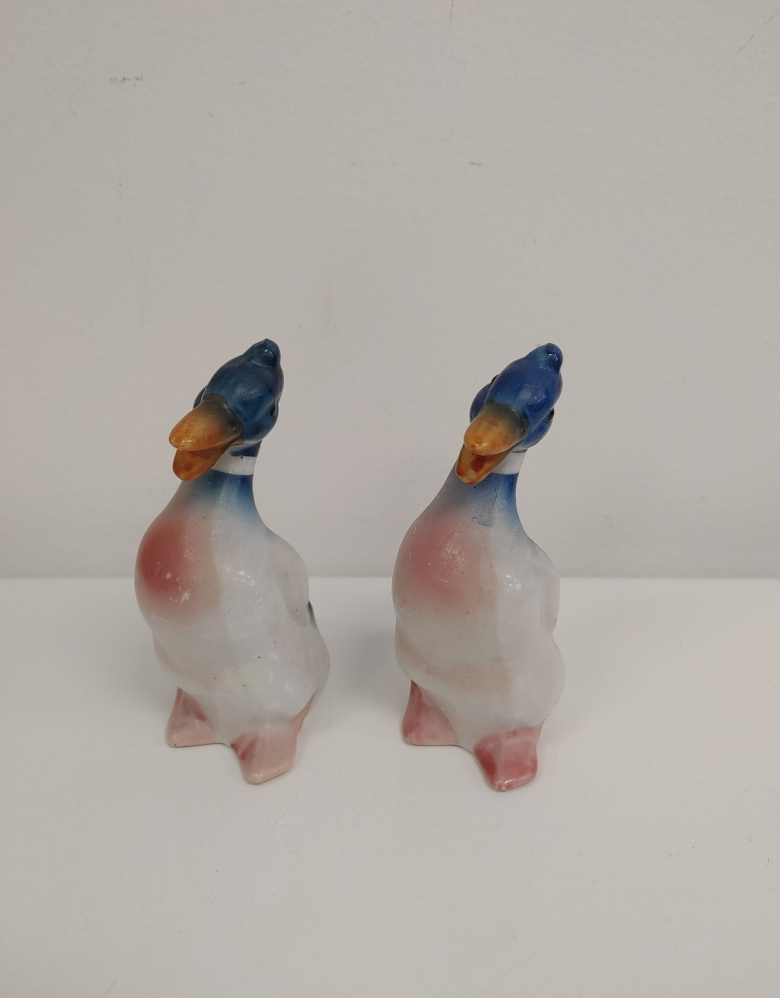 Vintage Pair of Mallard Duck Figurines - hand-painted
