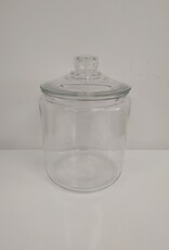 Vintage Clear Glass Store Display Jar w/lid