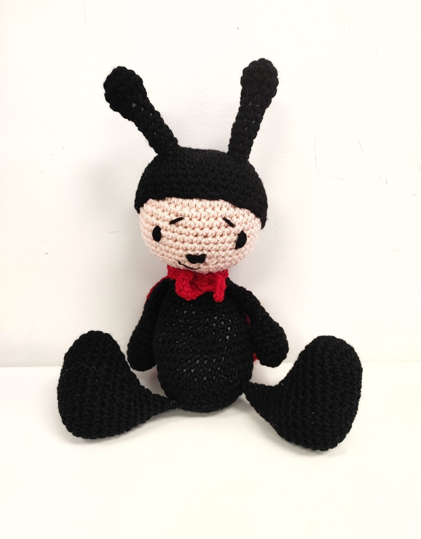 Crocheted Medium Stuffie - Ladybug Kid