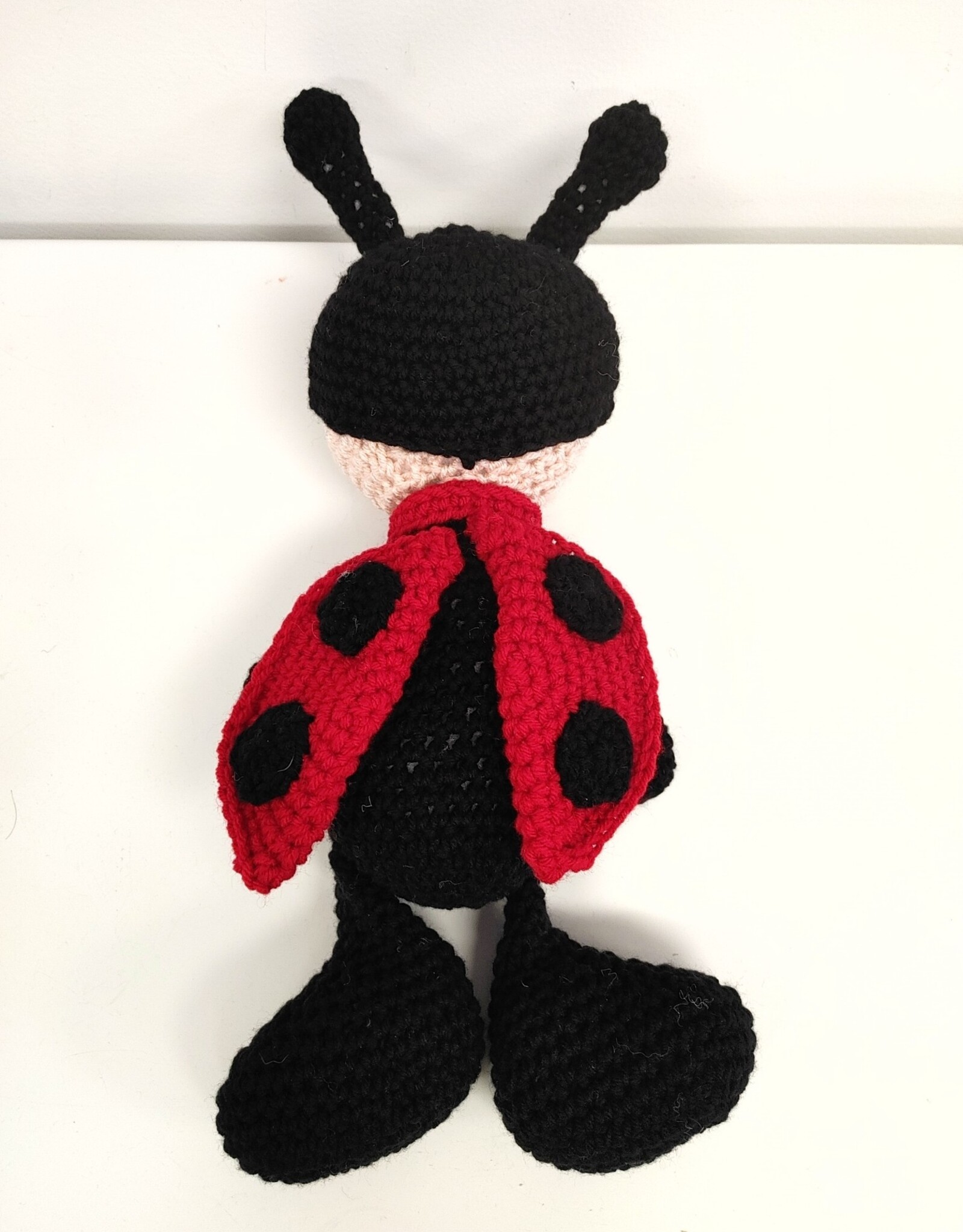 Crocheted Medium Stuffie - Ladybug Kid