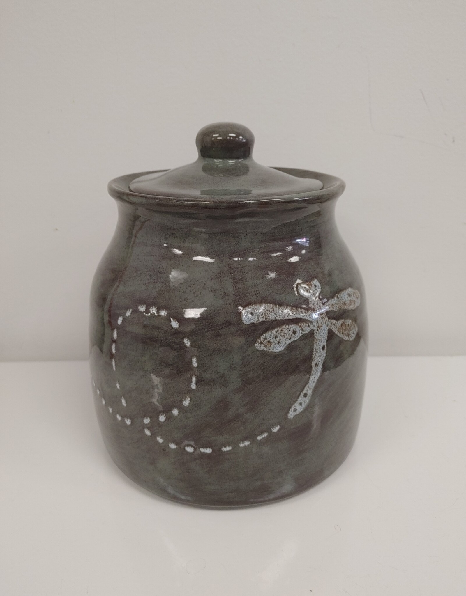 Clayworks & Candles Dragonfly Cookie Jar - D111