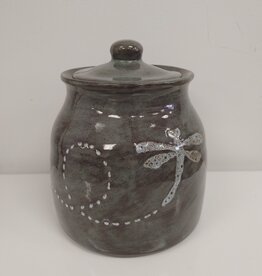Clayworks & Candles Dragonfly Cookie Jar - D111