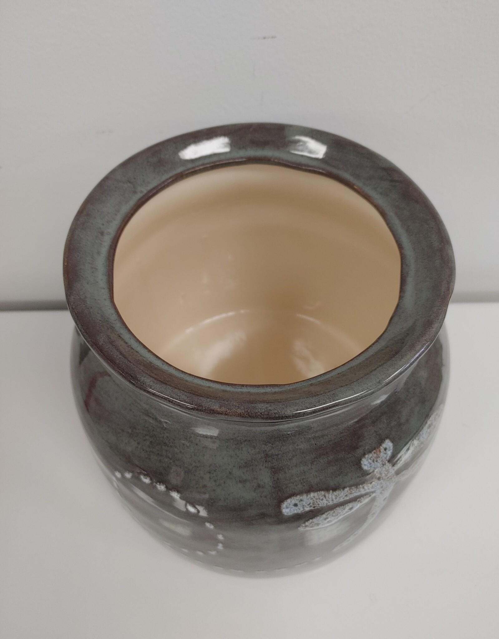 Clayworks & Candles Dragonfly Cookie Jar - D111